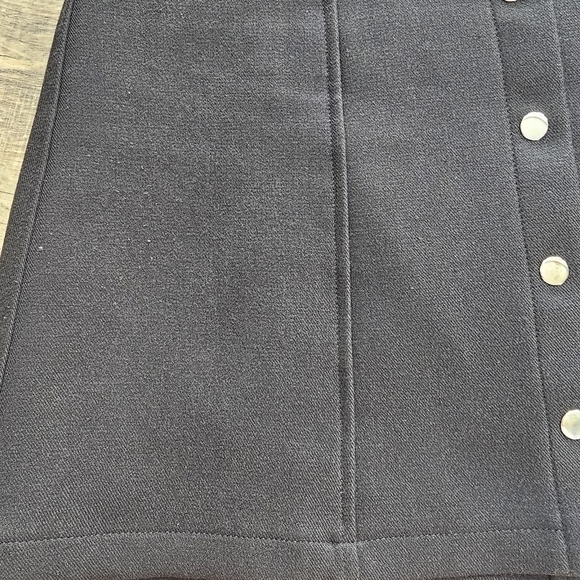 Zara Woman Silver Buckle Mini Black Skirt - Sz S - Picture 8 of 8